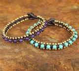 Handmade Quartz and Bead Bracelets