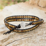 Handmade Sterling Silver and Gemstone Leather Wrap Bracelet., Bracelet - simple to stunning