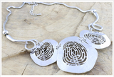 Chunky retro silver choker necklace, Necklace - simple to stunning