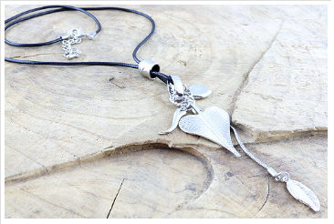 Unique Handmade Silver metal heart charm necklace, Necklace - simple to stunning