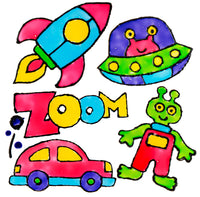 Alex Toys Window Sticker Art - Zoom, Craft Kit - simple to stunning