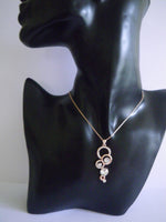 Rose Gold Pendant Necklace with Diamante, Necklace - simple to stunning