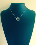 Diamante encrusted heart Necklace on a silver chain, Necklace - simple to stunning