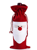 Xmas Santa Clause Wine Bottle Cover Bags, wine / sweetie holder - simple to stunning