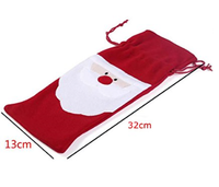 Xmas Santa Clause Wine Bottle Cover Bags, wine / sweetie holder - simple to stunning