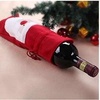 Xmas Santa Clause Wine Bottle Cover Bags, wine / sweetie holder - simple to stunning