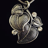 Chunky Leaf and Diamante Necklace, Necklace - simple to stunning