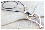 SOLD Rose gold coloured Heart on a chocolate brown Leather cord, Necklace - simple to stunning
